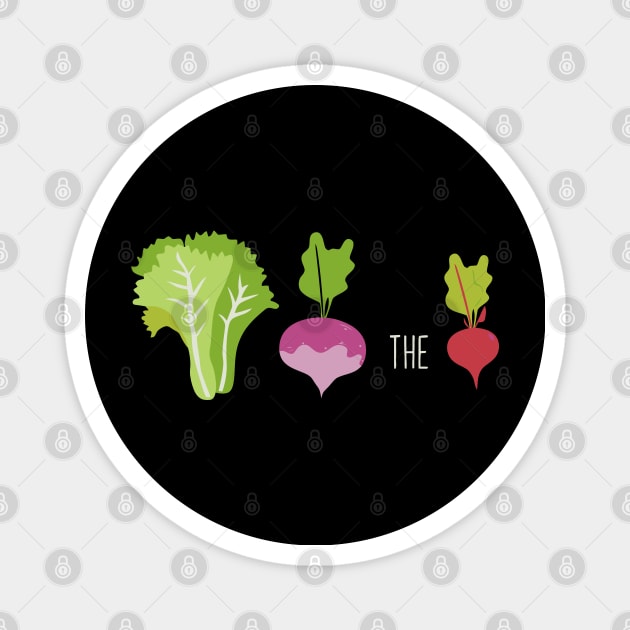 Vegetarian Let Us Turn Up The Beat Vegan Magnet by tanambos